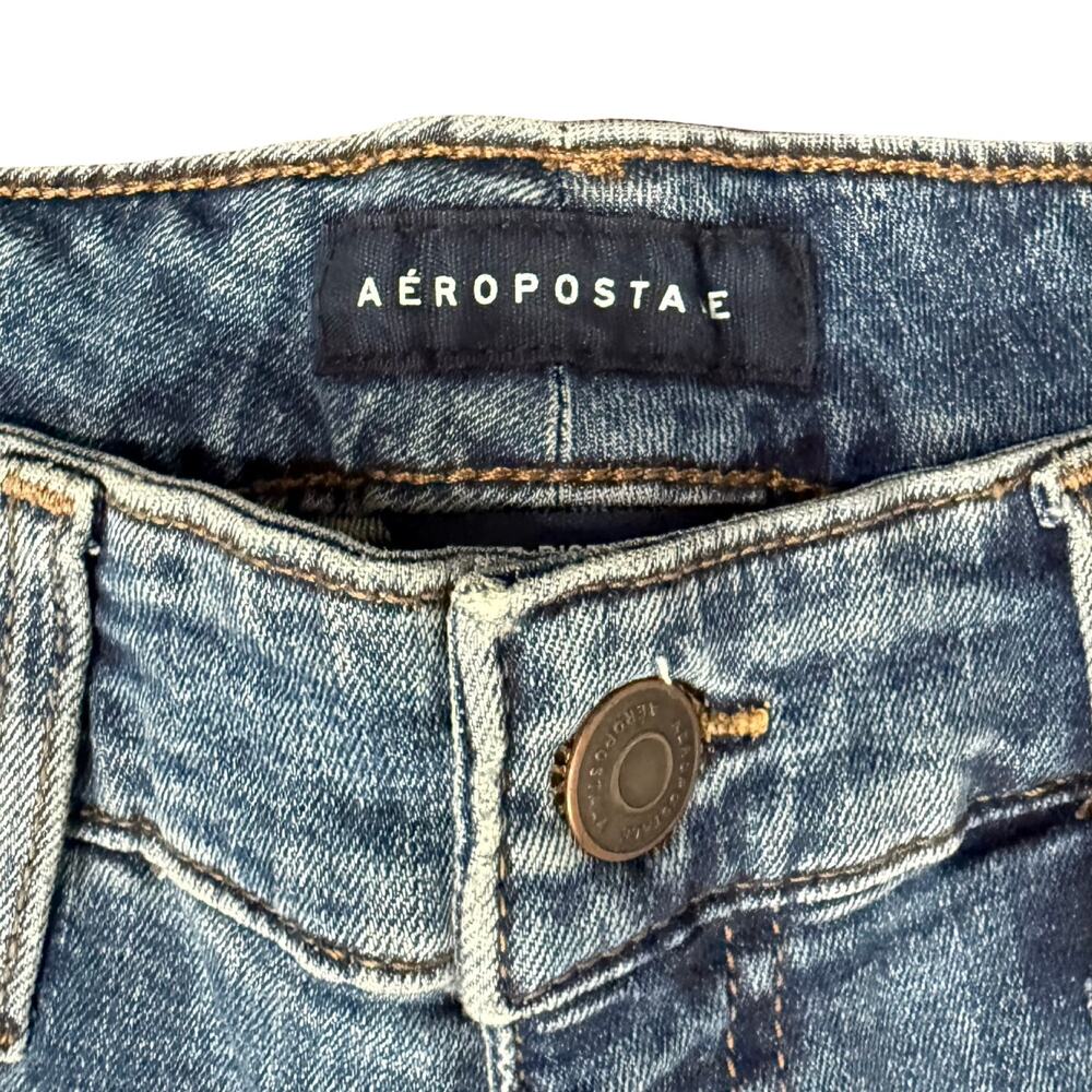 Aeropostale Blue Mid Rise Bootcut Boot Jeans Medium Wash Size 8 R NEW Tags - Picture 2 of 10